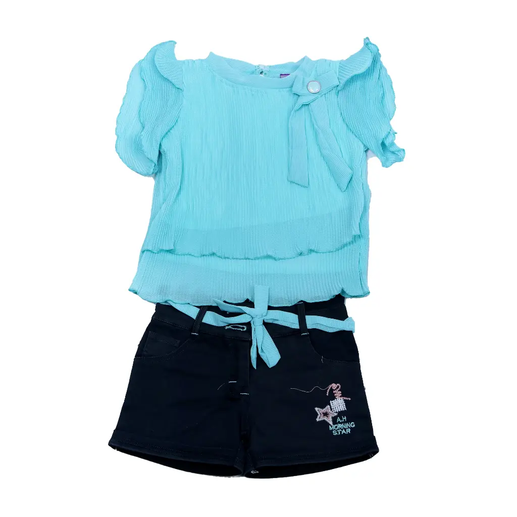 Girls Western Shorts and Top