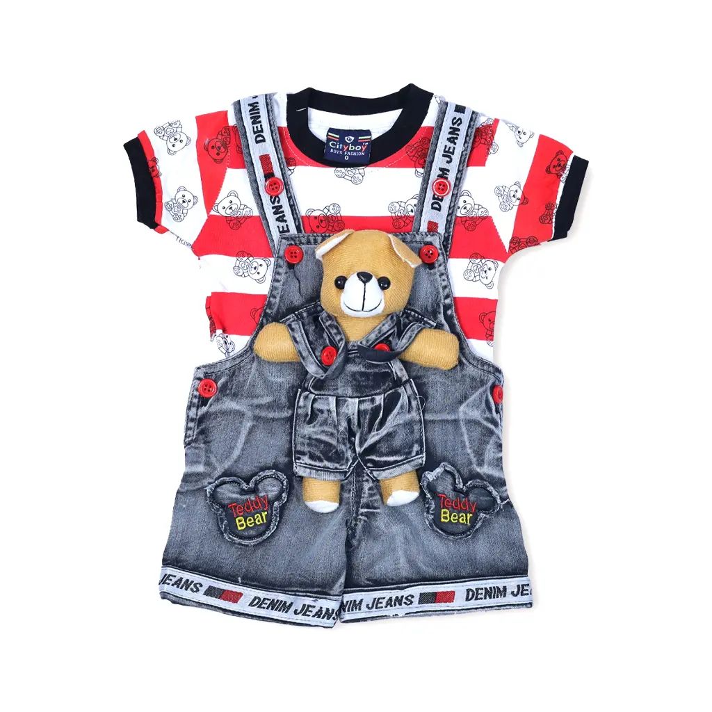 Baby Boys Romper Red and White