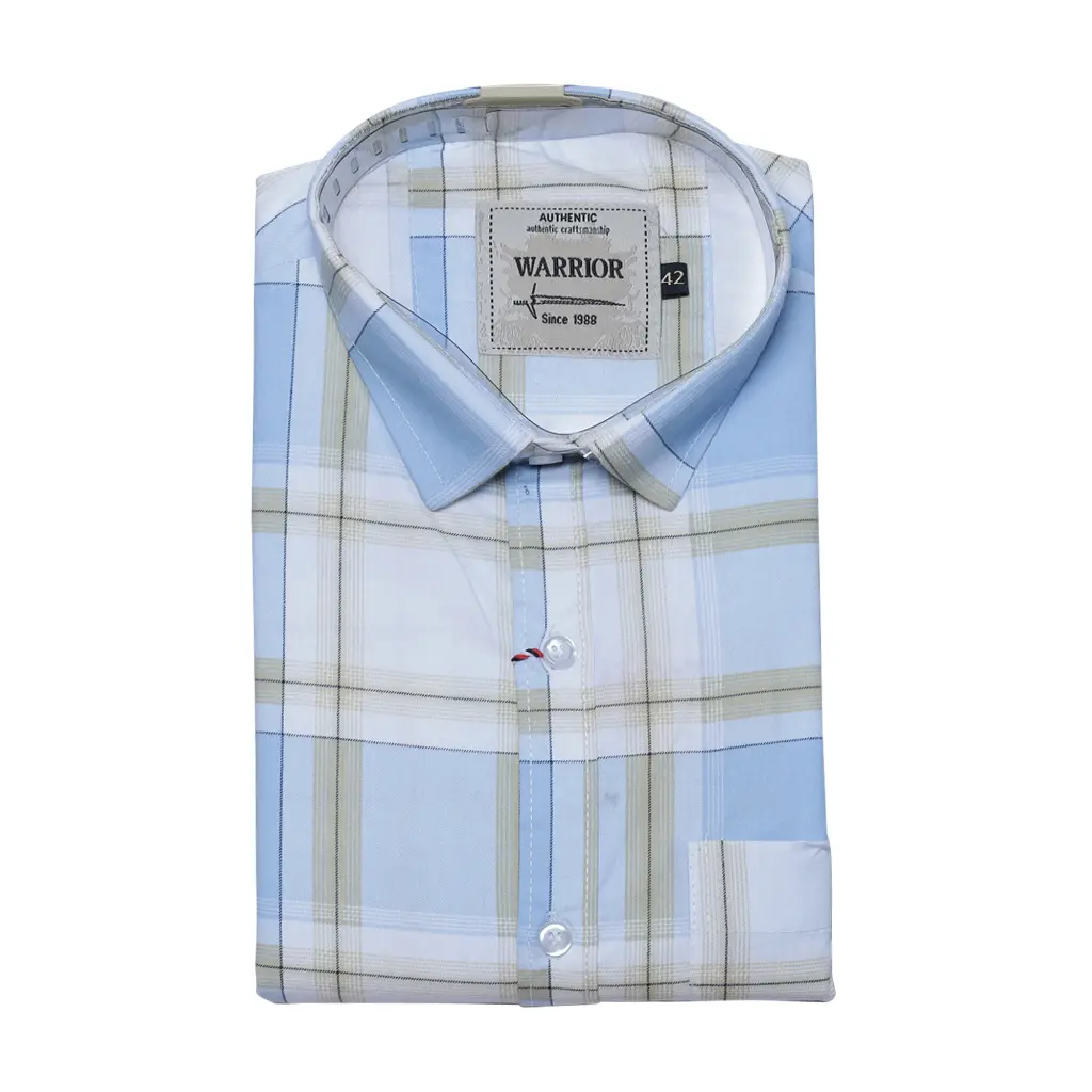 Casual Shirts Check Light Blue