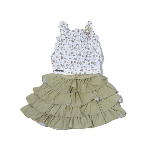 [6338] Skirt and Top Printed