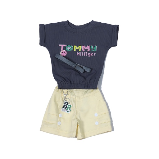[H21] Shorts and Top with Belt