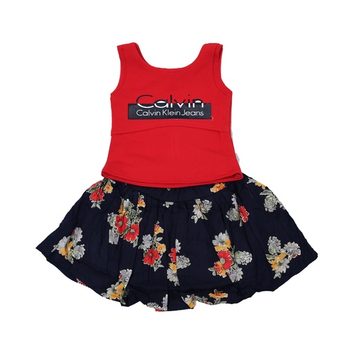 [6035] Top and Skirt Floral