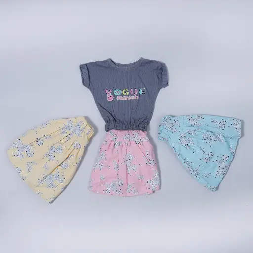 [8012] Skirt and Top Girls Fashion