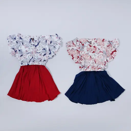 [WB7122] Skirt and Top Western